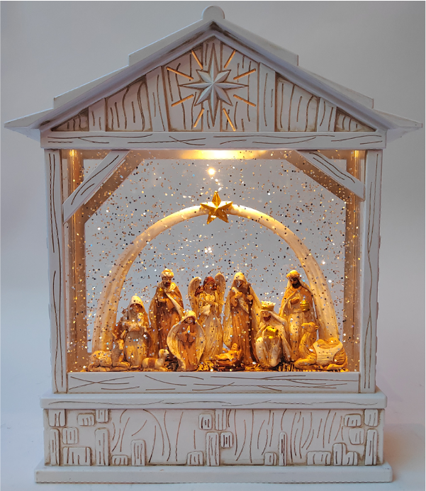 Christmas Musical Manger Lantern