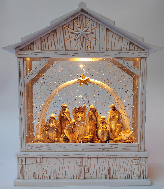 Christmas Musical Manger Lantern