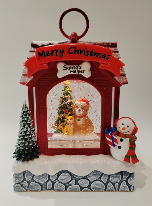 Christmas Musical Dog House Lantern