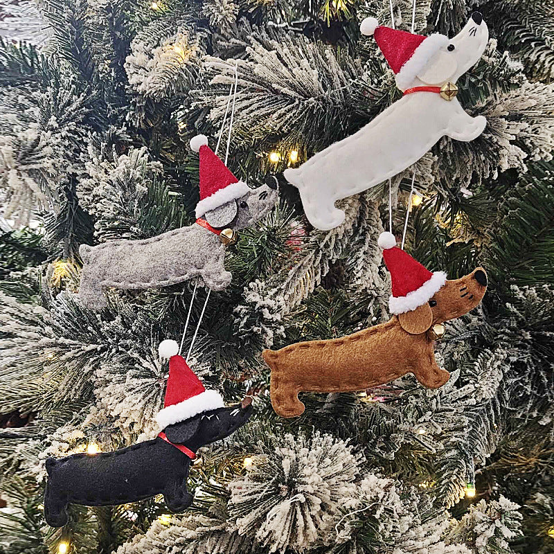 Christmas Dachshund Hanging Ornaments