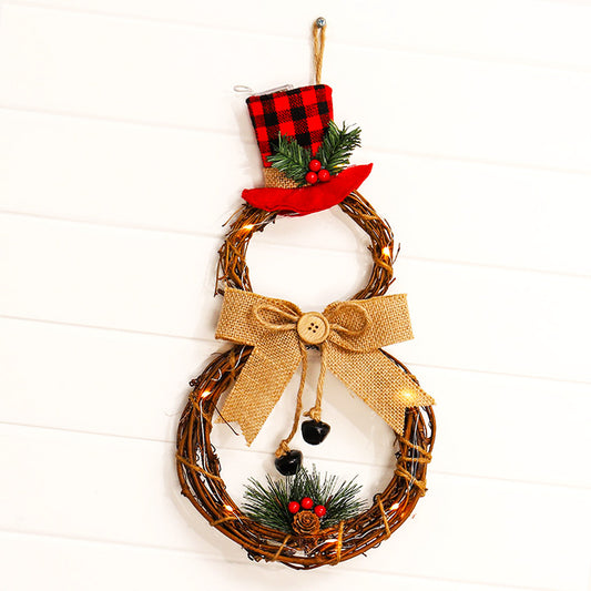 Christmas Wreath Hanging Ornaments with LED