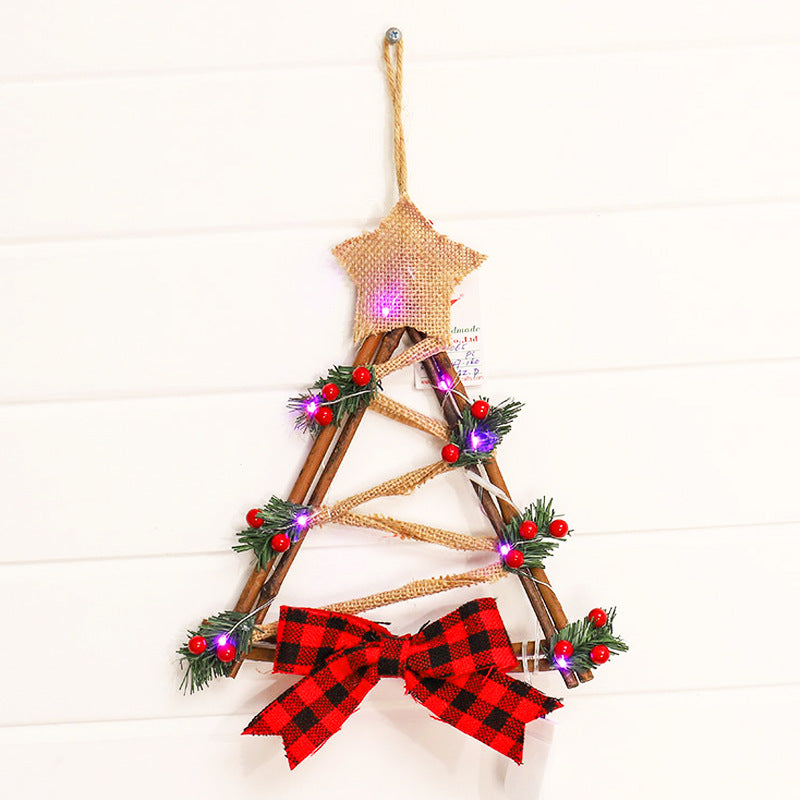 Christmas Wreath Hanging Ornaments with LED