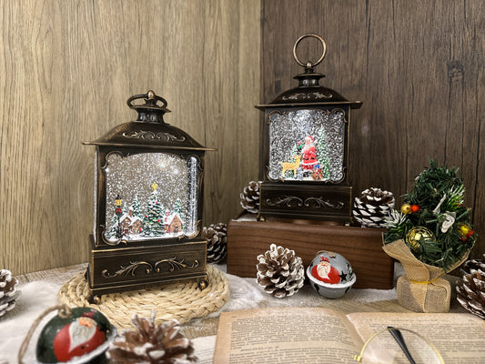 Christmas Musical French Lantern Small