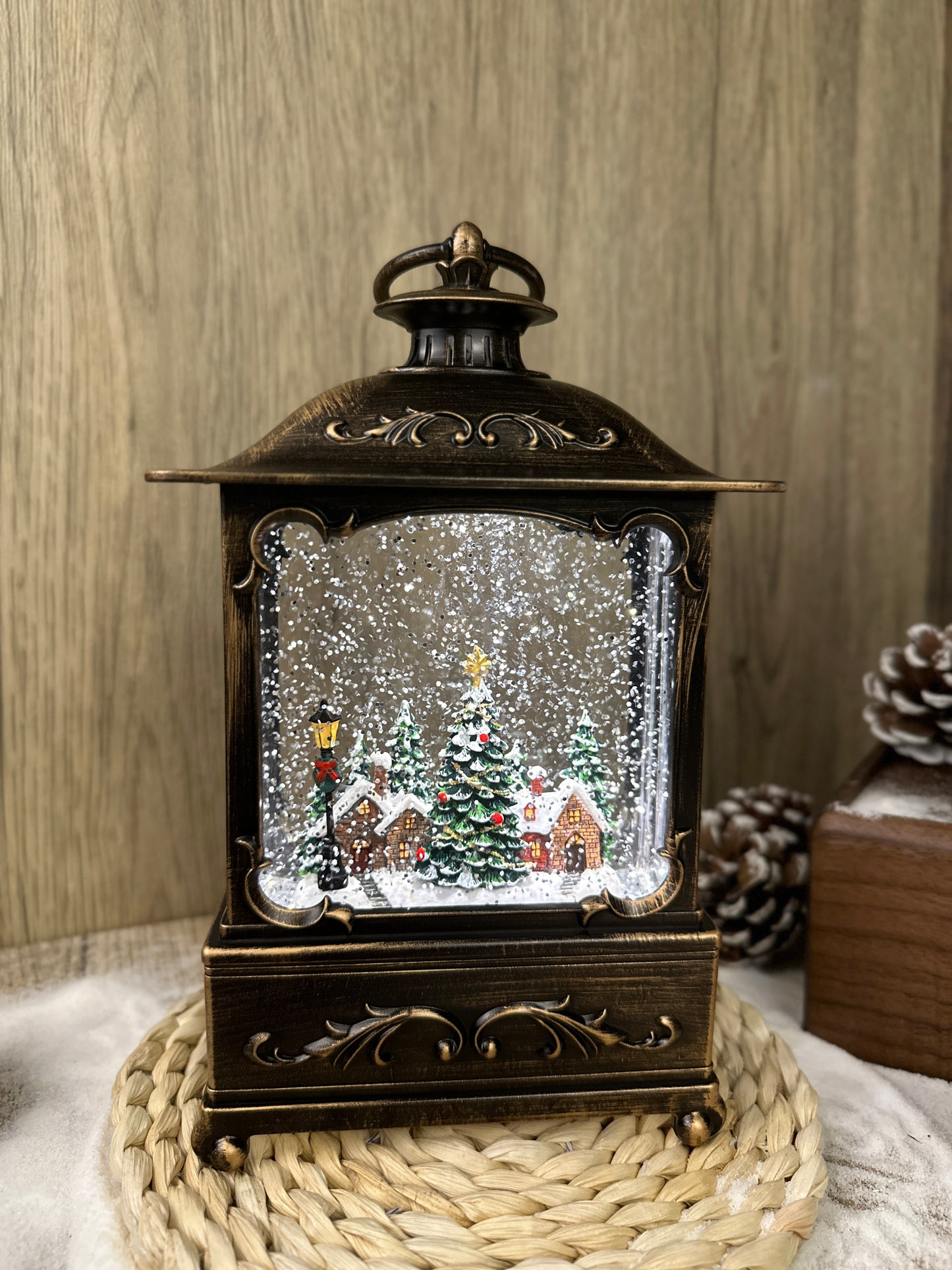 Christmas Musical French Lantern Small